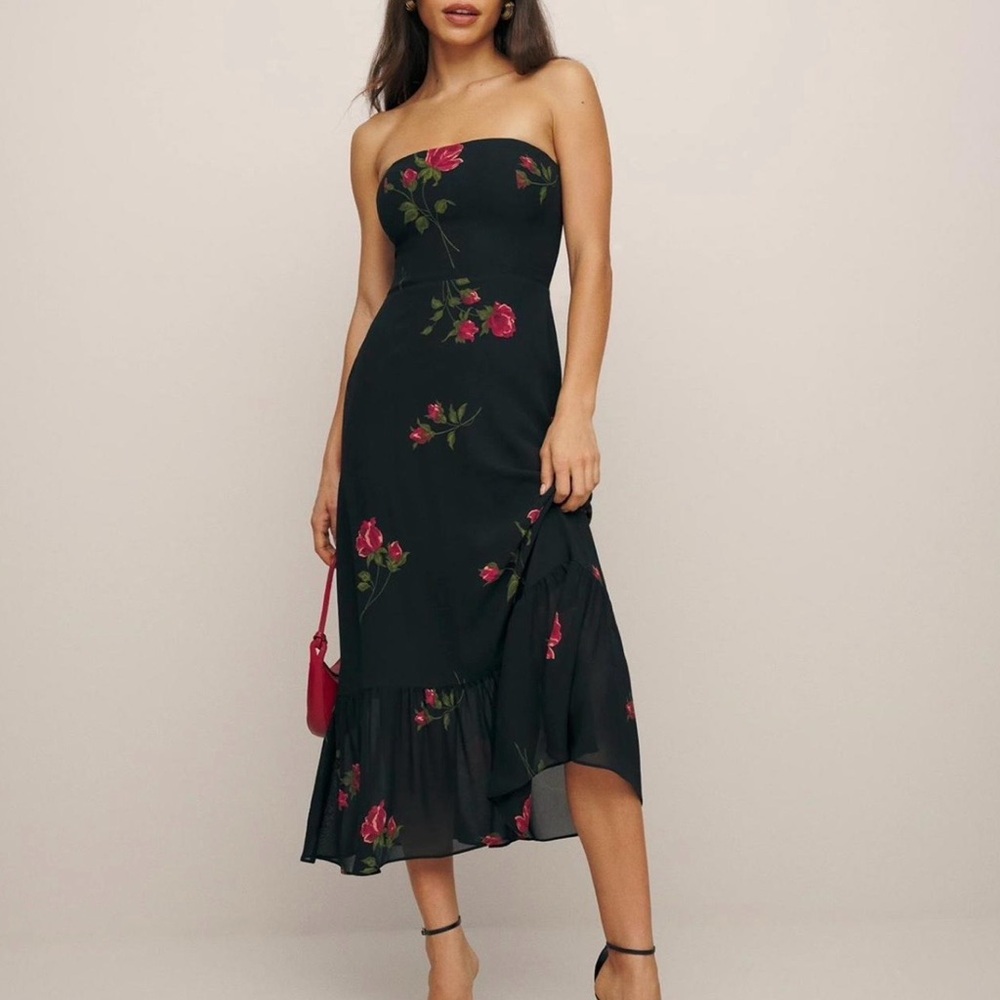 Reformation Dress Strapless Arta Dress Le Marais